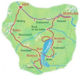 Cycle Tour Burgenland - map